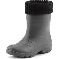 Ladeheid Kinder Mädchen Jungen federleichte Eva Thermo Gummistiefel gefüttert LA845KIDS (Graphite/Schwarz, 34 EU)