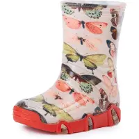 Ladeheid Kinder Mädchen Jungen Gummistiefel Gefüttert SwkBW (Schmetterling, 29/30)