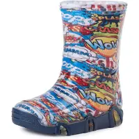 Ladeheid Kinder Mädchen Jungen Gummistiefel Gefüttert SwkBW (Mehrfarbig Wow, 27/28)