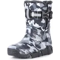 Ladeheid Kinder Mädchen Jungen Schneestiefel Gummistiefel gefüttert LAZT008 (07-Grau, 25/26 EU)