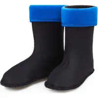 Ladeheid Kinder Mädchen Jungen Wärmende Stiefelsocken für Gummistiefel Innenschuh für Modell LA-KL-EVA-Kids und KL050, KL045 (Blau, 22 EU)