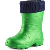Ladeheid Kinder Mädchen Jungen federleichte Eva Thermo Gummistiefel gefüttert LA845KIDS (Grün/Navy, 25 EU)