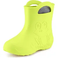 Ladeheid Eva Kinder Jungen Mädchen Gummistiefel Regenschuhe gefüttert LA-CA-03 (Limone, 26/27 EU)