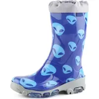 Ladeheid Kinder Mädchen Jungen Gummistiefel Regenschuhe LARB015 (Blau Geist, 23)