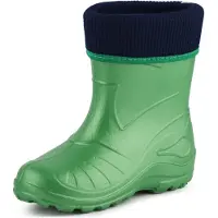 Ladeheid Kinder Mädchen Jungen Federleichte Eva Thermo Gummistiefel Gefüttert KL058 (Smaragdgrün, 22)