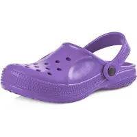 Ladeheid Kinder Mädchen Jungen leichte Eva Clogs Gartenclogs Gartenschuhe KL055 (Violett, 27 EU)