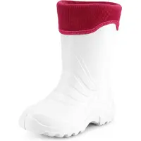 Ladeheid Kinder Mädchen Jungen federleichte Eva Thermo Gummistiefel gefüttert LA-861 (Weiß/Rosa, 24/25)