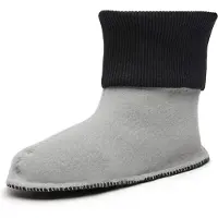 Ladeheid Kinder Gummistiefel Stiefelsocken Innenschuh Wärmende Socken für Regenstiefel LA-CA-10 LA-CA-11(Schwarz, 26/27)