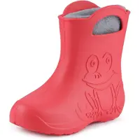Ladeheid Eva Kinder Jungen Mädchen Gummistiefel Regenschuhe gefüttert LA-CA-03 (Koralle/Grau, 28/29 EU)