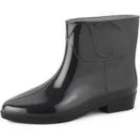 Ladeheid Damen Kurze Gummistiefel LAZT201801 (Schwarz/Schwarz, 40 EU)