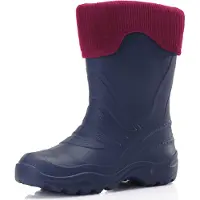 Ladeheid Kinder Mädchen Jungen federleichte Eva Thermo Gummistiefel gefüttert LA-861 (Blau295c/Rosa, 26/27)