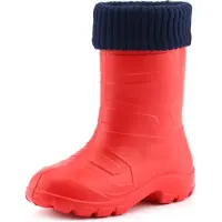 Ladeheid Kinder Mädchen Jungen federleichte Eva Thermo Gummistiefel gefüttert LA845KIDS (Rot1/Marineblau, 25 EU)