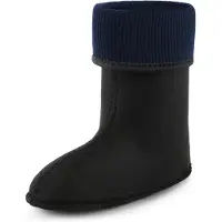 Ladeheid Kinder Mädchen Jungen Wärmende Stiefelsocken für Gummistiefel Innenschuh KL058 (Schwarz, 23 EU)