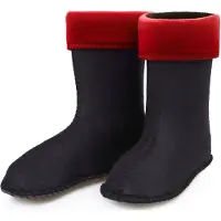 Ladeheid Kinder Mädchen Jungen Wärmende Stiefelsocken für Gummistiefel Innenschuh für Modell LA-KL-EVA-Kids und KL050, KL045 (Rot, 35 EU)