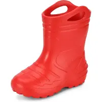 Ladeheid Kinder Mädchen Jungen federleichte Eva Gummistiefel KL051-S (Rot, 35 EU)