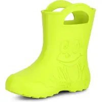 Ladeheid Eva Kinder Jungen Mädchen Gummistiefel Regenschuhe LA-CA-01 (Limone, 32/33 EU)
