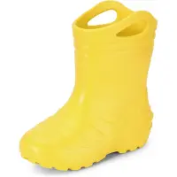 Ladeheid Kinder Mädchen Jungen federleichte Eva Gummistiefel KL051-S (Gelb1, 33 EU)
