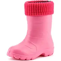 Ladeheid Kinder Mädchen Jungen federleichte Eva Thermo Gummistiefel gefüttert LA845KIDS (Rosa1025/Rosa, 28 EU)