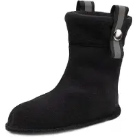 Ladeheid Kinder Gummistiefel Stiefelsocken mit Verschluss Wärmende Socken für Regenstiefel LA-CA-01 LA-CA-03 LA CA-04 (Schwarz, 24/25 EU)