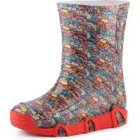 Ladeheid Kinder Mädchen Jungen Gummistiefel Gefüttert SwkBW (Glückliche Kreaturen, 25/26)