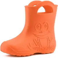 Ladeheid Eva Kinder Jungen Mädchen Gummistiefel Regenschuhe LA-CA-01 (Orange (151c), 34/35 EU)