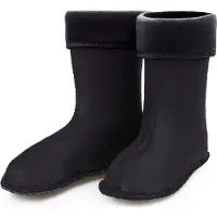 Ladeheid Kinder Mädchen Jungen Wärmende Stiefelsocken für Gummistiefel Innenschuh für Modell LA-KL-EVA-Kids und KL050, KL045 (Schwarz, 24 EU)