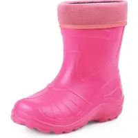 Ladeheid Kinder Mädchen Jungen federleichte Eva Thermo Gummistiefel Regenstiefel gefüttert KL050 (Rosa, 26 EU)