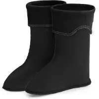 Ladeheid Kinder Mädchen Jungen Wärmende Stiefelsocken für Gummistiefel Innenschuh LA-861 (Schwarz, 22/23 EU)