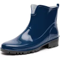 Ladeheid Damen Kurze Gummistiefel LA-930 (Dunkelblau, 36)