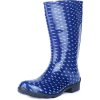 Ladeheid Damen Gummistiefel LA-967 (Dunkelblau/Punkte, 36 EU)