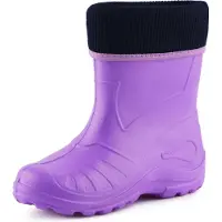 Ladeheid Kinder Mädchen Jungen Federleichte Eva Thermo Gummistiefel Gefüttert KL058 (Violett, 35)