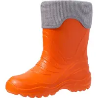 Ladeheid Kinder Mädchen Jungen federleichte Eva Thermo Gummistiefel gefüttert LA-861 (Orange151c/Grau, 28/29)