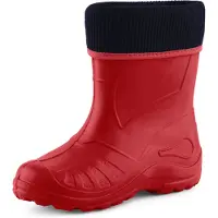 Ladeheid Kinder Mädchen Jungen Federleichte Eva Thermo Gummistiefel Gefüttert KL058 (Rot, 30)