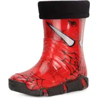 Ladeheid Kinder Mädchen Jungen Gummistiefel Gefüttert Swk2020 (Rot Spinnen 39, 25/26)