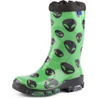 Ladeheid Kinder Mädchen Jungen Gummistiefel Regenschuhe LARB015 (Grün Geist, 25)