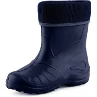 Ladeheid Kinder Mädchen Jungen Federleichte Eva Thermo Gummistiefel Gefüttert KL058 (Dunkelblau, 33)