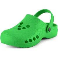 Ladeheid Damen und Herren leichte Eva Clogs Gartenclogs Gartenschuhe offen LADW008 (Grün 1711, 38 EU)