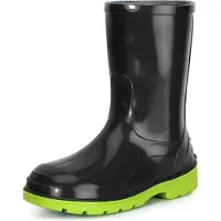 Ladeheid Kinder Mädchen Jungen Gummistiefel Regenstiefel LA-939 (Schwarz/Grün, 28 EU)