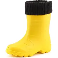 Ladeheid Kinder Mädchen Jungen federleichte Eva Thermo Gummistiefel gefüttert LA845KIDS (Gelb1/Schwarz, 29 EU)