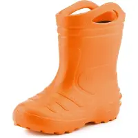 Ladeheid Kinder Mädchen Jungen federleichte Eva Thermo Gummistiefel gefüttert KL051 (Orange, 28)