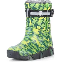 Ladeheid Kinder Mädchen Jungen Schneestiefel Gummistiefel gefüttert LAZT008 (05-Grün, 27/28 EU)