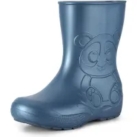 Ladeheid Eva Kinder Jungen Mädchen Gummistiefel Regenschuhe LA-CA-10 (Metallisches Blau-2, 26/27 EU)