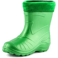 Ladeheid Kinder Mädchen Jungen federleichte Eva Thermo Gummistiefel Regenstiefel gefüttert KL050 (Smaragdgrün, 30 EU)