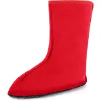 Ladeheid Kinder Mädchen Jungen Wärmende Stiefelsocken Innenschuh für Gummistiefel LA-CA-10 LA-CA-11 (Rot, 22/23 EU)