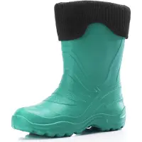 Ladeheid Kinder Mädchen Jungen federleichte Eva Thermo Gummistiefel gefüttert LA-861 (Türkis/Schwarz, 24/25)