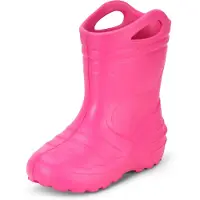 Ladeheid Kinder Mädchen Jungen federleichte Eva Gummistiefel KL051-S (Rosa, 33 EU)