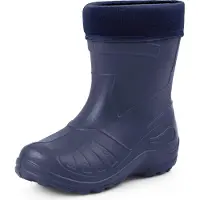 Ladeheid Kinder Mädchen Jungen federleichte Eva Thermo Gummistiefel Regenstiefel gefüttert KL050 (Dunkelblau, 28 EU)