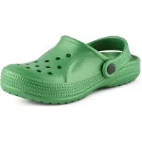 Ladeheid Kinder Mädchen Jungen leichte Eva Clogs Gartenclogs Gartenschuhe KL055 (Smaragdgrün, 27 EU)