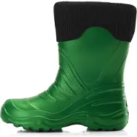 Ladeheid Kinder Mädchen Jungen federleichte Eva Thermo Gummistiefel gefüttert LA-861 (Grün/Schwarz, 22/23)