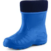 Ladeheid Kinder Mädchen Jungen Federleichte Eva Thermo Gummistiefel Gefüttert KL058 (Blau, 33)
